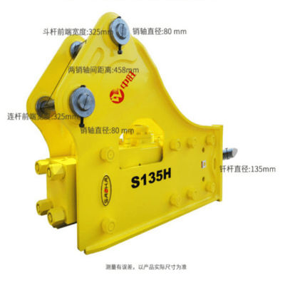 135 type triangulaire mordu de Rod Hydraulic Crushing Hammer SYB80 pour SY195/205/SY215