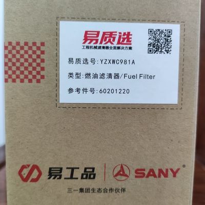 Le filtre à essence de 60201220 Sany SY55/SY60/SY85/SY95/SY215/SY305/SY485/SY500 s'appliquent à 4JG1/4JJ1/4BG1/6HK1/6WG1