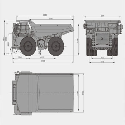 Capacité de charge 95t du ​​camion à benne basculante d'exploitation SRT95C 783kW pour le transport matériel